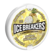 Ice Breakers 1.5 oz GOLDEN PINEAPPLE Sugar Free Breath Mints Limited Ed BB 12/25