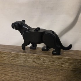 LEGO Black Panther From Set 60159 Animal Minifig City Town Jungle Cat Green Eyes