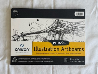 Canson Plein Air Illustration Artboards 9x12 Smooth White 10 Pack Drawing Board