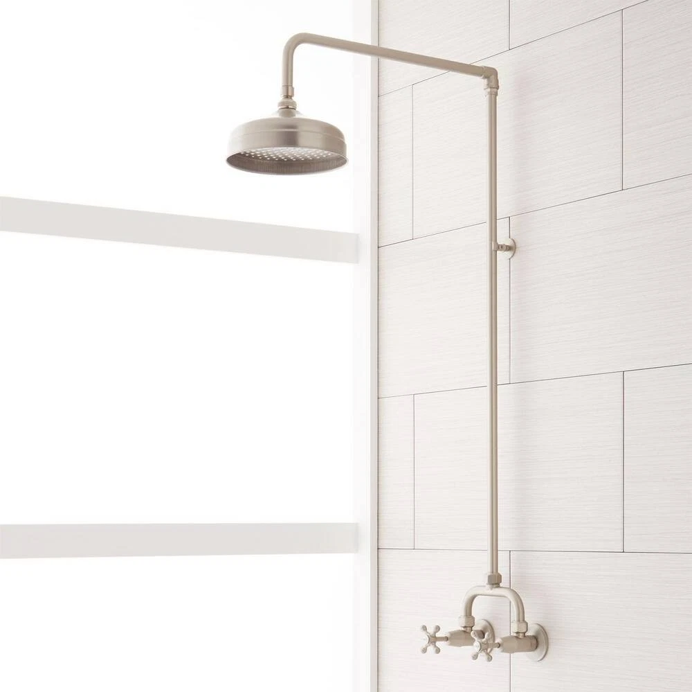 Signature Hardware AU-48102-BN-kit Baudette Exposed Pipe Shower System