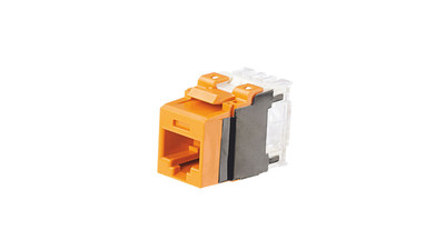 Panduit NK6X88MOR Cat 6A Keystone Punchdown Jack Module, Orange 24 Pcs.