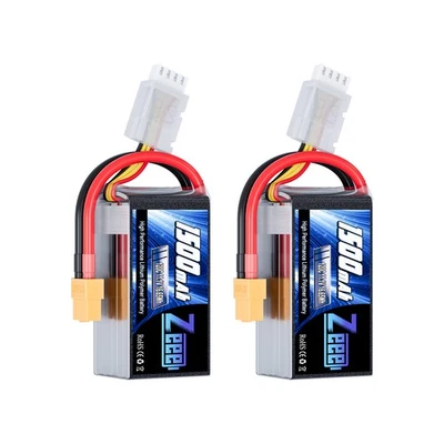 2x Zeee 11.1V 1500mAh 3S LiPo Battery 120C XT60 for RC Car Airplane Truck Tank