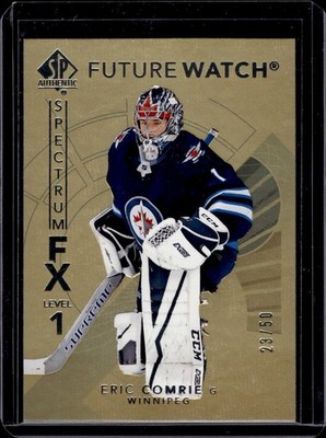 2017-18 SP Authentic #S-52 Eric Comrie Spectrum FX Gold #/50