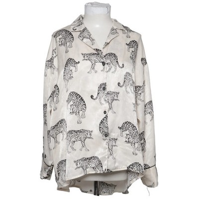 Primark, Bluse, Größe: M, Weiß/Schwarz, Polyester, Leopard, Damen #cAA