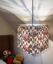 Handmade Formula 1 Cars Ceiling or Table Lamp Shade, kids bedroom, schmacher, f1