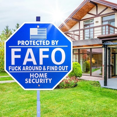Funk Around and Find Out Sign,FAFO Security Sign, Protected By FAFO Metal Sig...