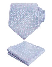 Mens 3.15inches Floral Tie with Flower Printed Handkerchief Colorful Tie Set ...