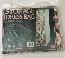 VTG Prestige By Whitmor Storage Dress Bag Pink/Mauve Floral NIB