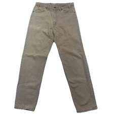 Vtg Levi's 550 Orange Tab 34x32 Khaki Denim Jeans Men's Made in USA 1997