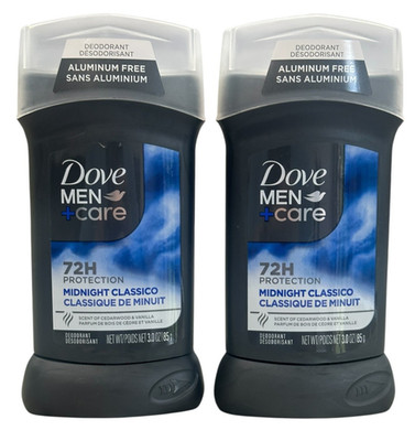 2 Dove Men+Care Deodorant Midnight Classico 72Hr Odor Protection 3.0 oz