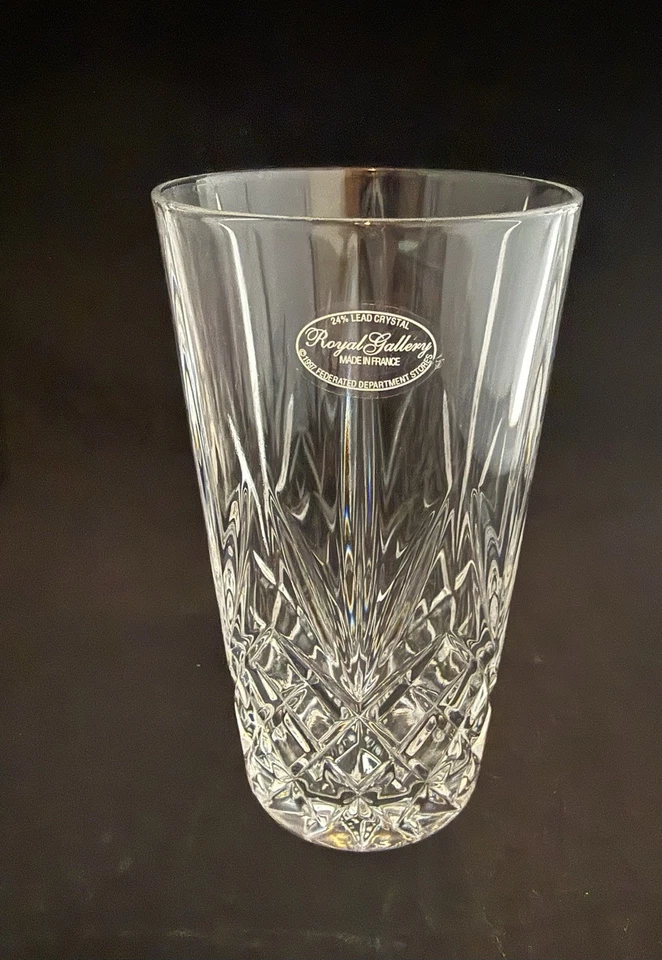 4 Royal Gallery Highball Glasses 24% Lead Crystal France - Image 2 of 4