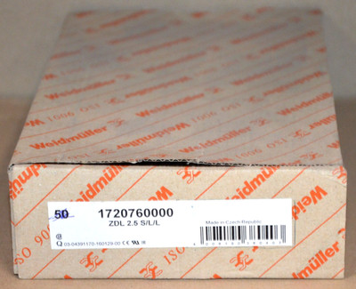 Weidmüller 1720760000 Reihenklemme 42 Stück ZDL 2.5 S/L/L NEU OVP
