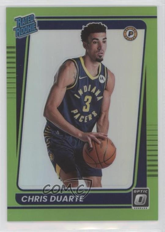 2021 Donruss Optic Rated Lime Green Prizm /149 Chris Duarte #173 Rookie RC 10qe