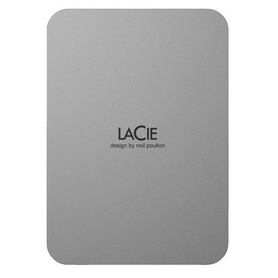 LACIE Mobile Drive Festplatte, 5 TB HDD, 2,5 Zoll, extern, Moon Silver