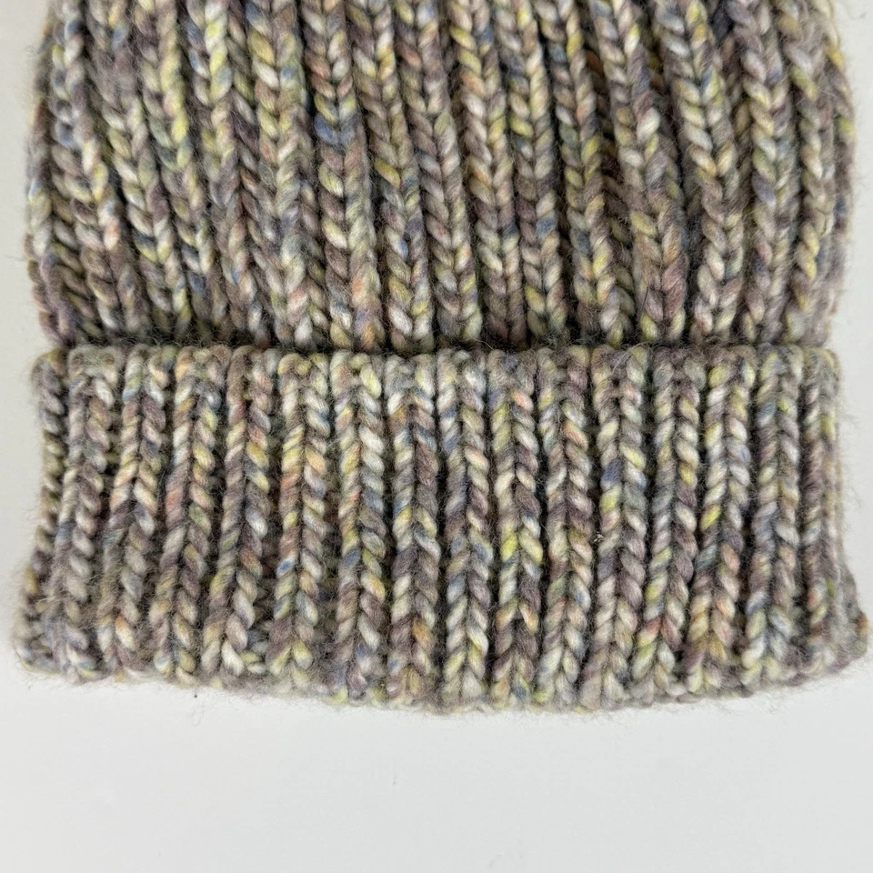 Gorro Ann Taylor Loft Pom Pom Tejido Acanalado Suave Acogedor Colores Neutros Foto 4 de 4