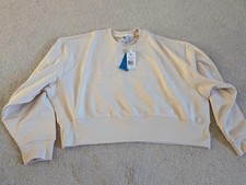 Women's Adidas Cream White Multi Sport Essentials Sweatshirt Medium NWT