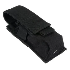 Black Tactical Molle Flashlight Holder Holster Pouch Torch Carrying Case