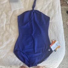 Sansha Taylor Halter Leotard Indigo Dark Blue Size Medium M NWT Ballet Gymnastic