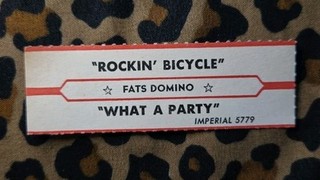 Jukebox Title Strip FATS DOMINO Rockin Bicycle & What A Party 1961 IMPERIAL