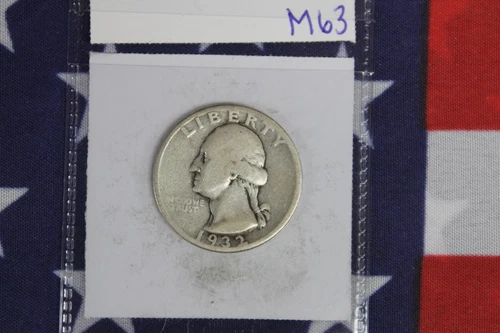 1932-D Silver Washington Quarter - Very Good Condition (M63)