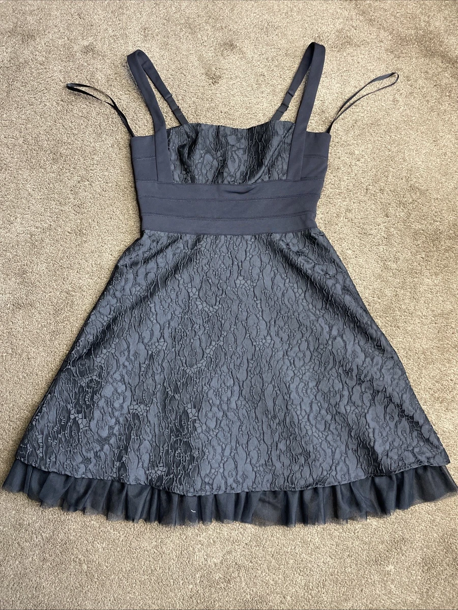 sachin and babi light blue dress Bcbg Maxazria Minette Dress Black Lace Sleeveless Medium main image 0