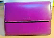 Lodis Audrey Leather Clutch Wallet Plum Green...