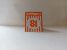 Whataburger Table Tent Number  #81