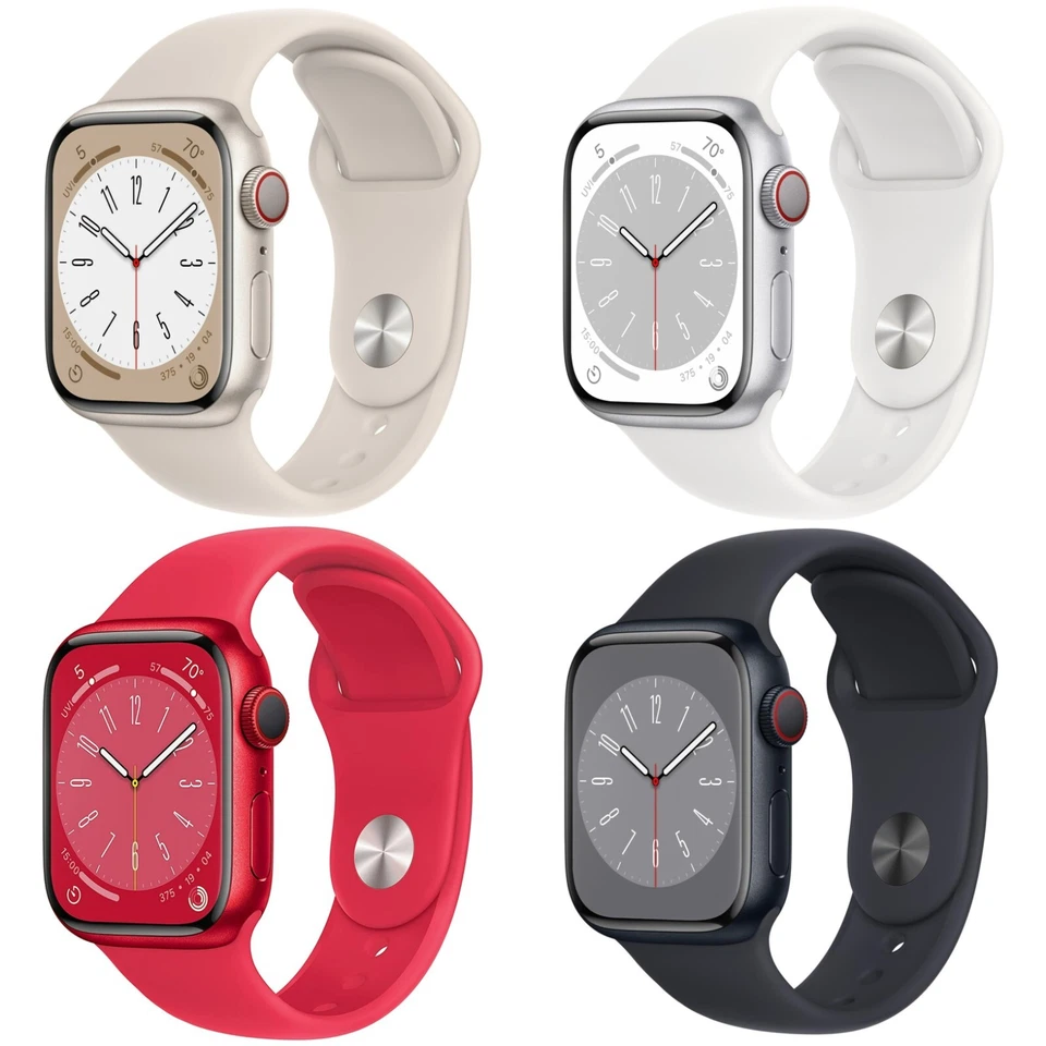 Apple Watch Series 8 41mm 45mm Wi-Fi + GPS + Cellular Smartwatch - All Colors