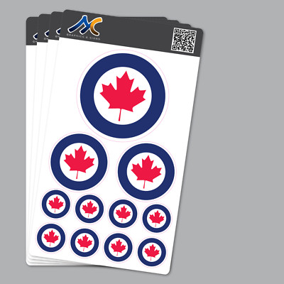 RCAF Royal Canadian Air Force Canada Day July 1st Vinyl Sticker Sheet