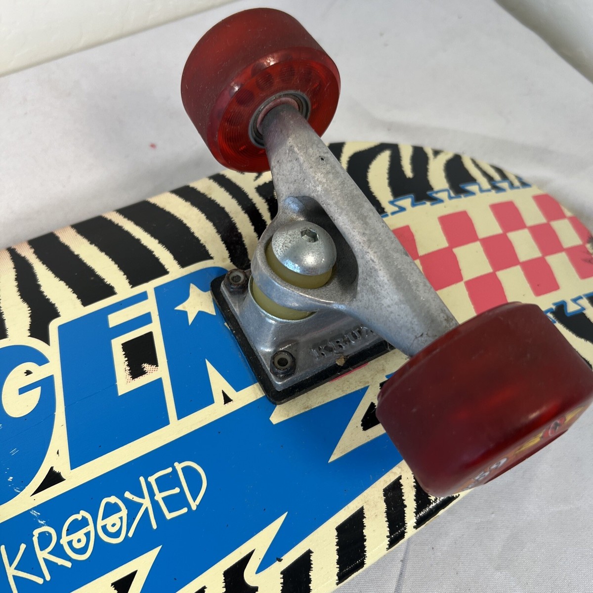 Vintage Krooked Zip Zinger Skateboard Zebra Anti Hero Good
