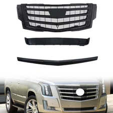 Fit For Cadillac Escalade 2015-2020 Plastic Front Center Mesh Grille 3Pcs New