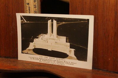 Antique Postcard The Vimy Ridge Memorial Torquay England 