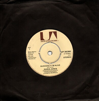 Doris Jones:Suddenly I'm alive/Possessed:UK United Artists:1978