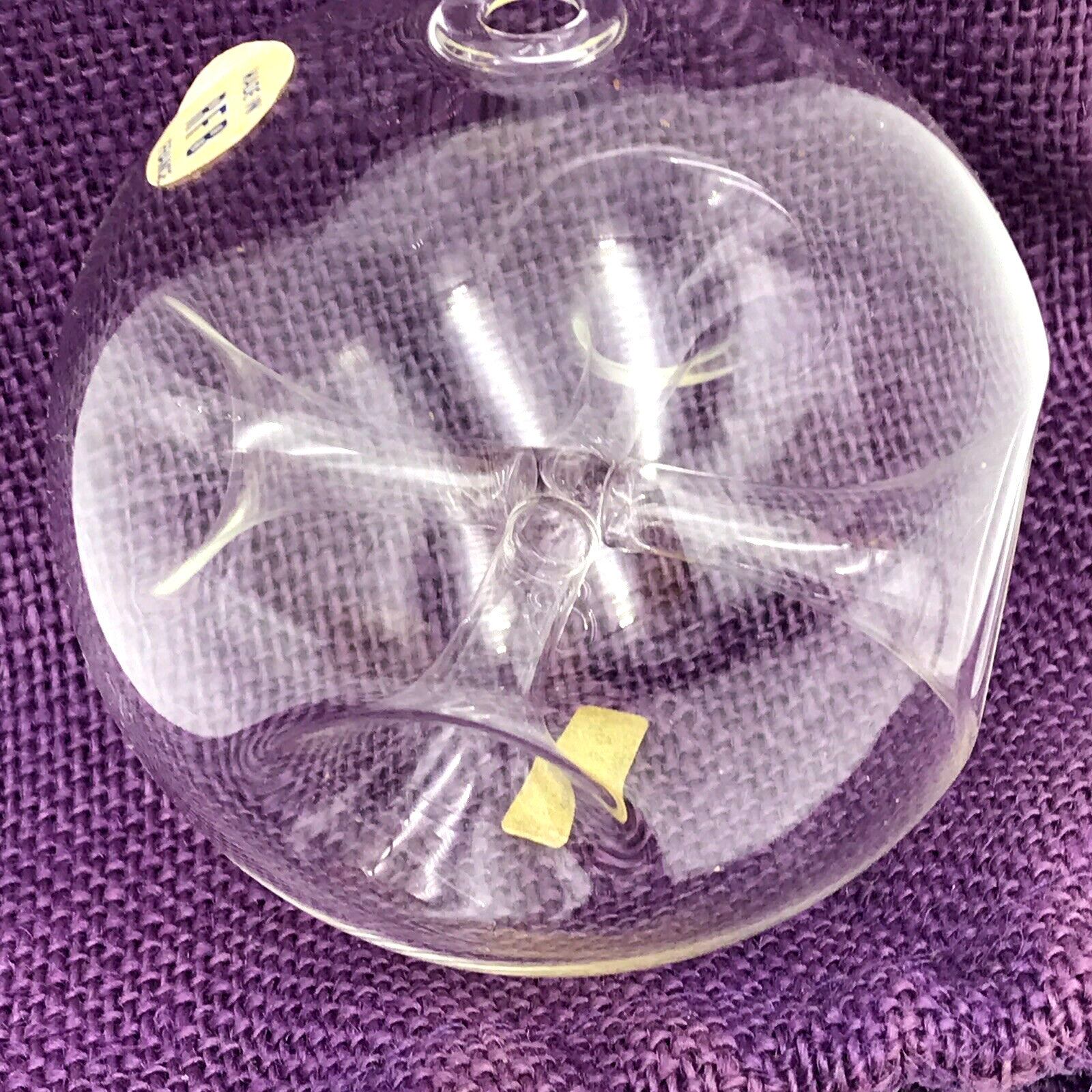 Vtg Brevete French Bud Vase Ornament Bonniers France 3.5" Pinch Glass Multi