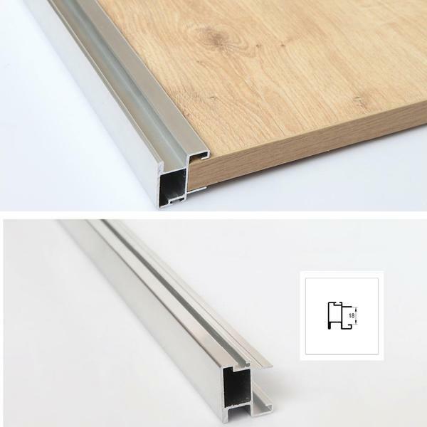 4 manijas de perfil mango de aluminio de 2,5 metros para puertas correderas de armario