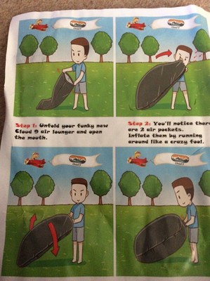 wind inflated beach bed