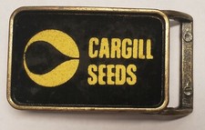 VINTAGE CARGILL SEEDS VELVET FACE BUCKLE