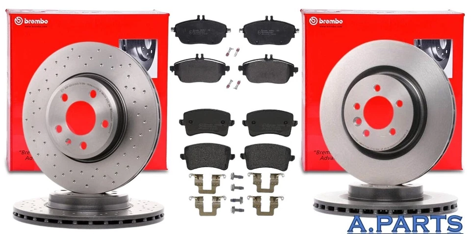 BREMBO BREMSENSATZ VORNE HINTEN 320 295 mm MERCEDES A KLASSE W176 C117 X117 X156 - Bild 1 von 1