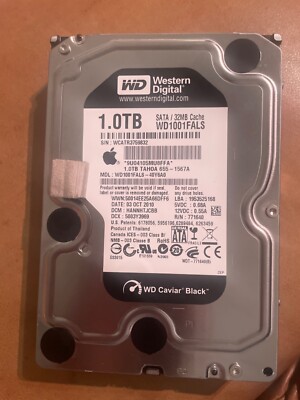 Apple Loaded/WD Caviar Black WD1001FALS 1.0TB TAHOA 655-1567A SATA 32 MB Cache