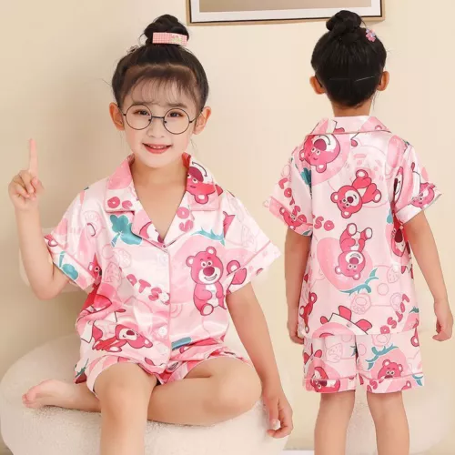 My Melody Kuromi Cinnamoroll Summer Ice Silk Pajamas Thin Homewear set kids - Picture 4 of 36