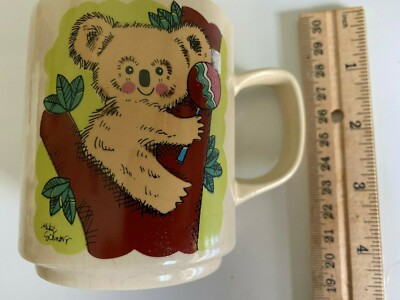 SAN DIEGO ZOO WILD ANIMAL PARK COFFEE MUG, KOALA BEAR, ARTIST MIKE SCHNORR, CA
