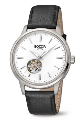 Boccia Titanium 3613-02 Titan Herrenuhr Automatic Open Heart 40mm