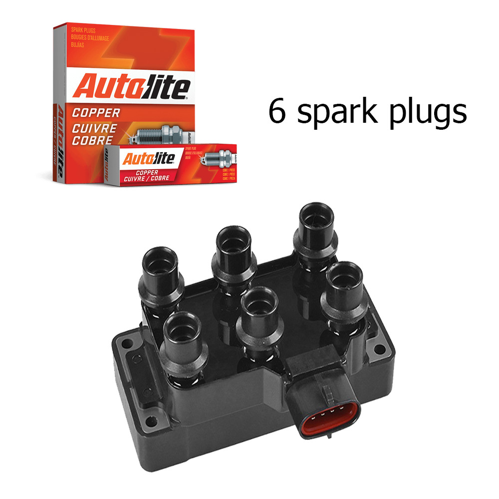 Ignition Coil  Autolite Spark Plug for Ford Ranger Explorer Mustang V8 FD497