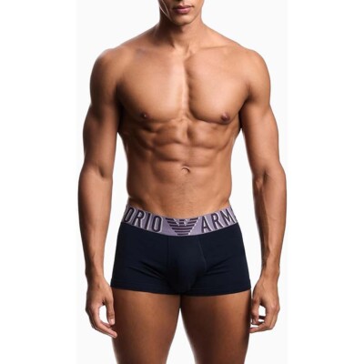 EMPORIO ARMANI 1 Pack Mens Boxer Briefs Red Blue Black Megalogo S M L XL XXL