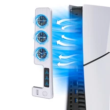 Cooling Fan for PS5 Slim Console - White Cooling Fan for Playstation 5 Slim