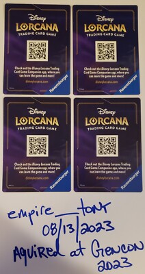 Disney Lorcana TCG MICKEY MOUSE Brave Little Tailor 4 Card Puzzle