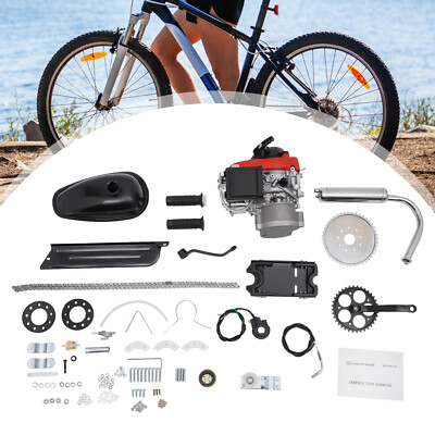 #ad #ad 4 Stroke 53CC Gas Petrol Motorized Bicycle Engine Motor Kit Chain Drive $187.81