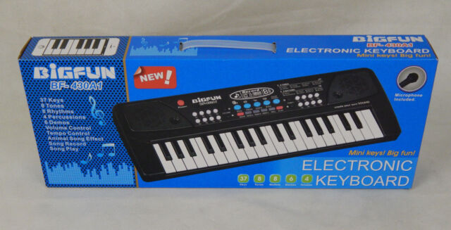 Bigfun BF-430A1 37 Tasten Keyboard Piano in schwarz Kinder Keyboard Spielzeug