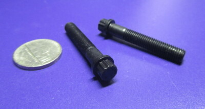 12 Point Flanged, Ferry Bolt, Steel, PT, 1/4''-28 x 1 1/2'' Length, 50 Pcs