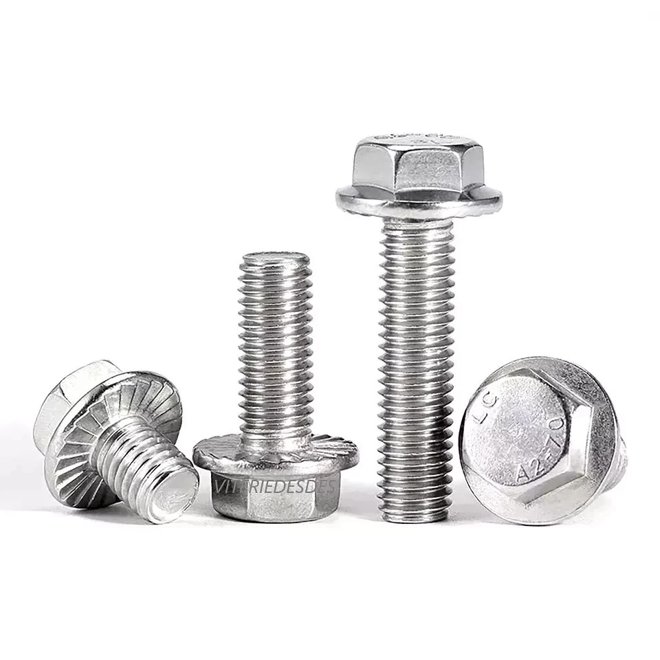 VITI FLANGIATE IN ACCIAIO INOX TESTA ESAGONALE CON FLANGIA M5 M6 M8 DIN 6921 - Immagine 4 di 4